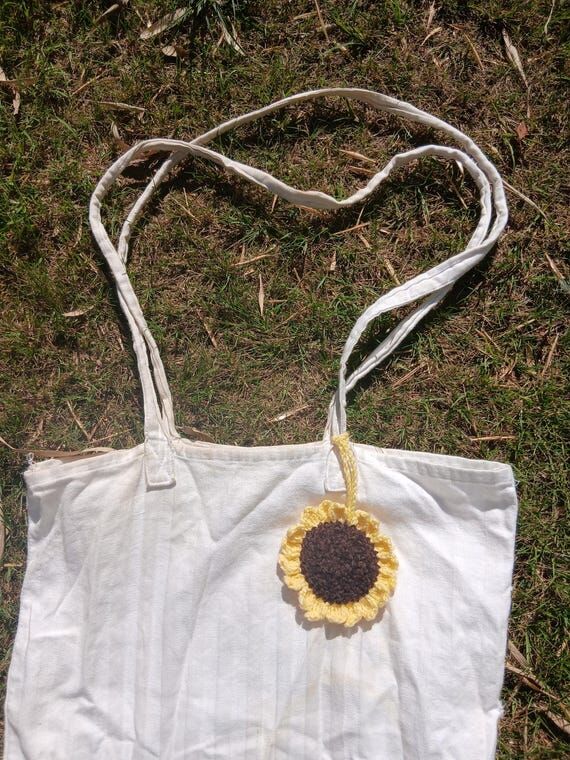 Crochet Sunflower Bag Charm: Colorful Floral ...