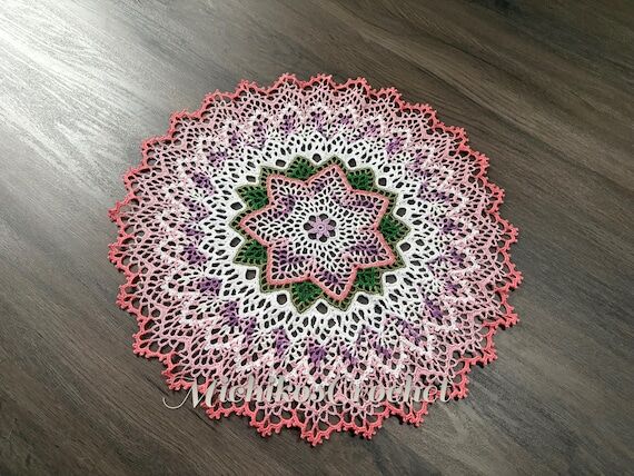 handmade crochet doily, home decor, unique, l...