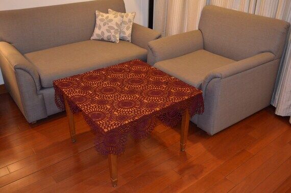 40x50'' / 100x125 cm Crochet Rectangle Tablec...