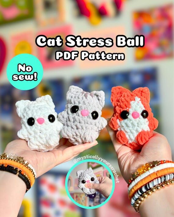 Stress Ball Cat Crochet Pattern – Fidget To...