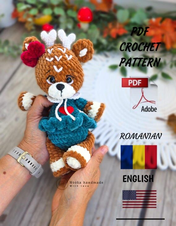 Baby Ria reindeer girl / Crochet Reindeer Pat...