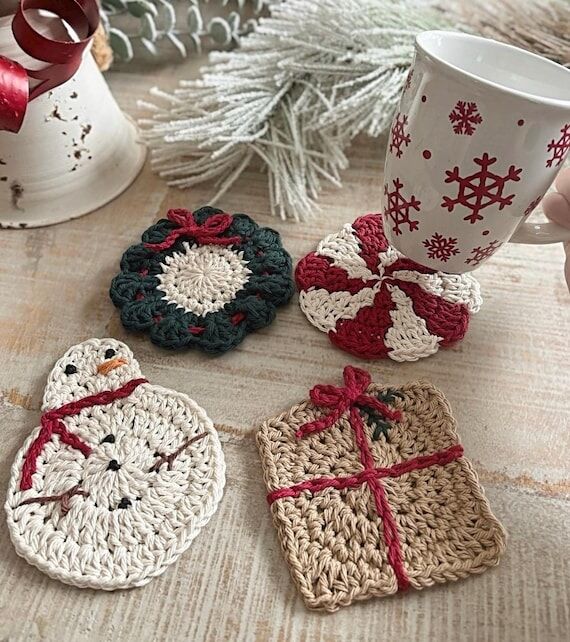 Handmade Holiday Traditions Coaster Set | Chr...