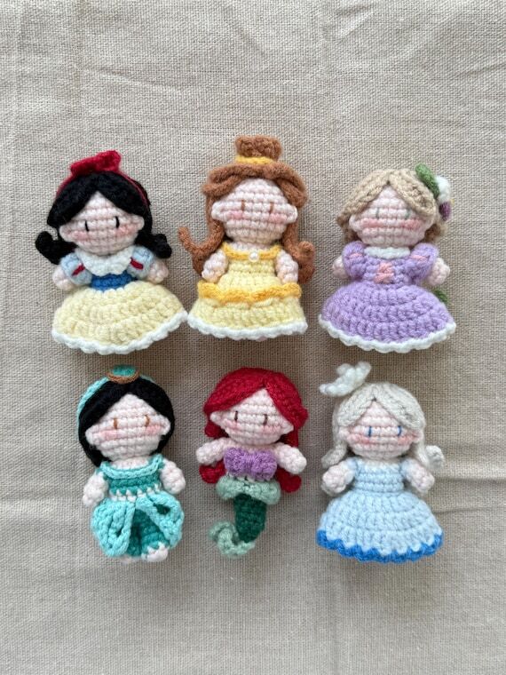 Handmade Crochet Princess Keychain: Personali...
