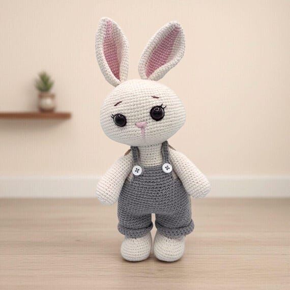 Handmade Crochet Bunny Amigurumi, Cute Easter...