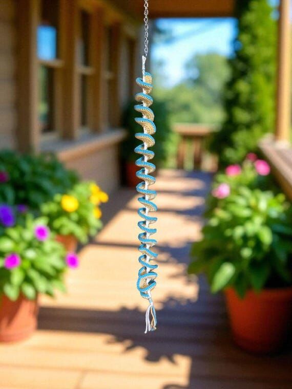 Handmade Crochet Wind Spinners – Colorful G...