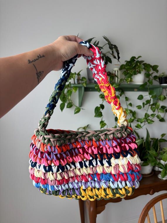 The Solana Purse - T Shirt Yarn Crochet Handb...