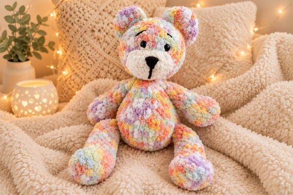Crochet Teddy Bear | Handmade Plush Toy | Sof...