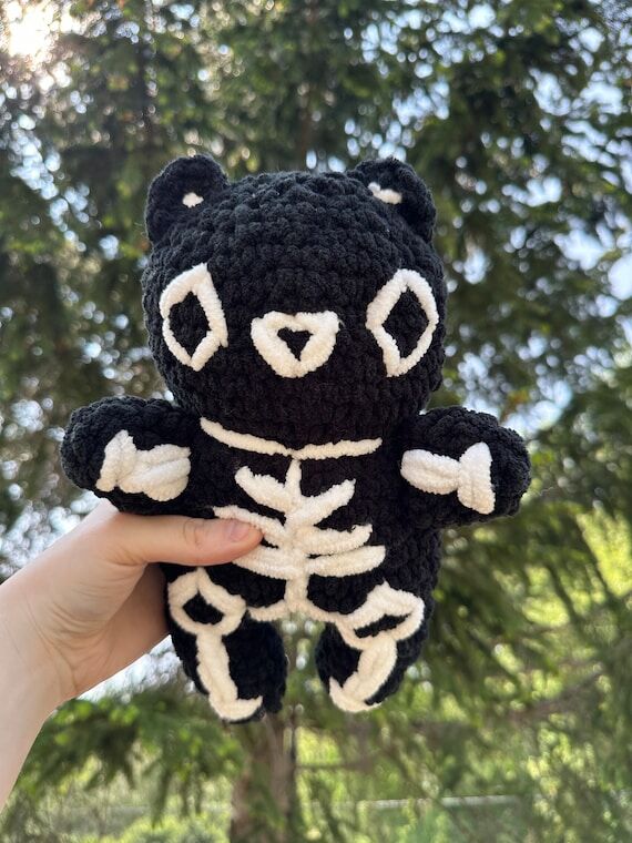 Handmade Crochet Skeleton Teddy Bear...