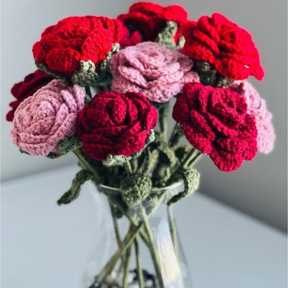 Crochet Rose: Handmade Floral Accent, Custom ...