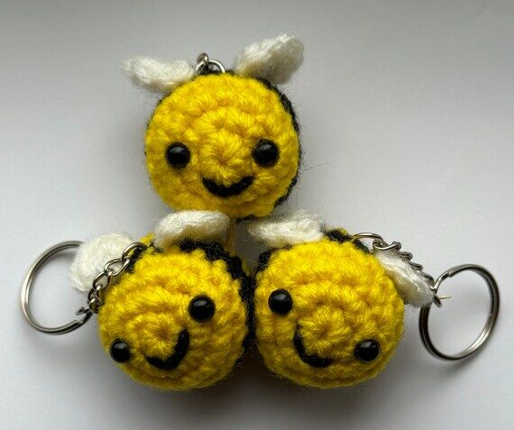 Crochet Bee Keychain...