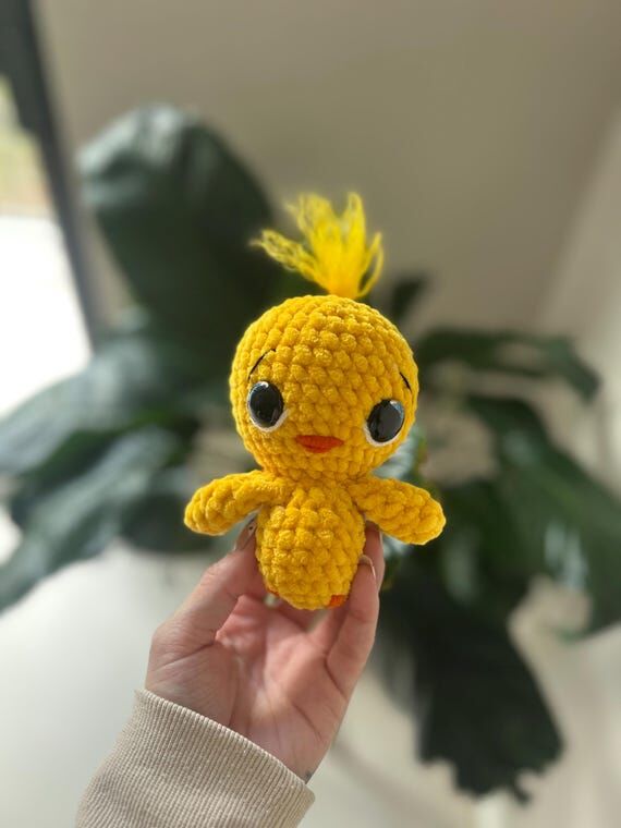 Handmade Crochet Canary Bird Plushie...