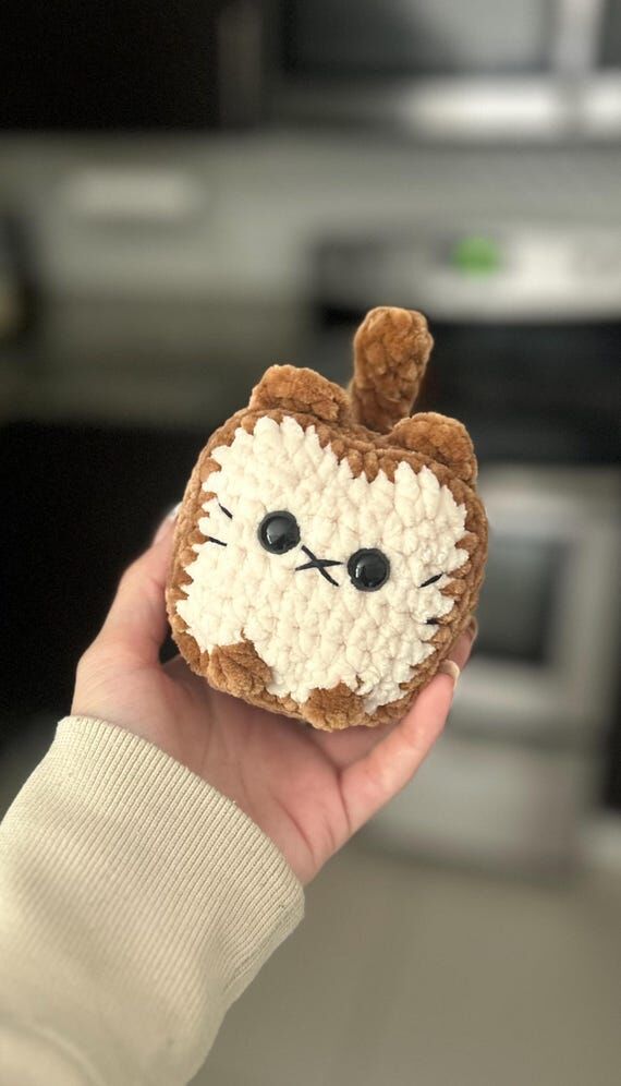 Handmade Crochet Kawaii Loaf Cat...