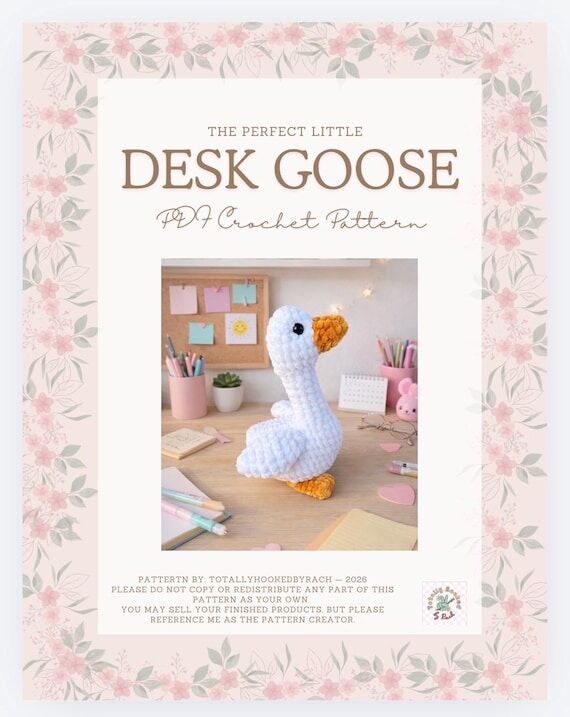 Desk Goose Crochet Pattern: Amigurumi Plushie...