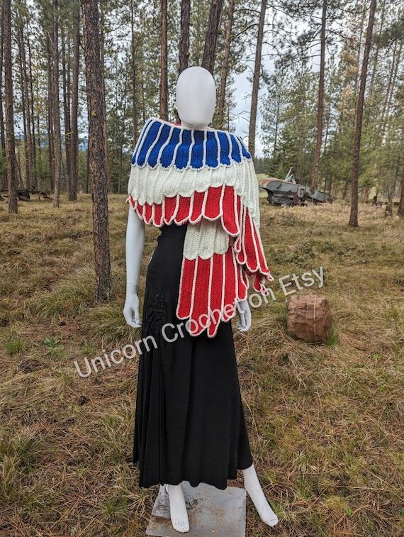 READY TO SHIP angel wings red white and blue ...