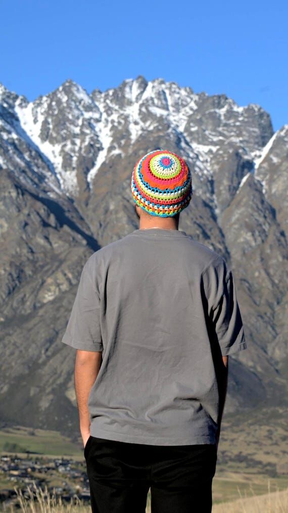 Crochet Colorful Beanie, Crochet hats- stylis...