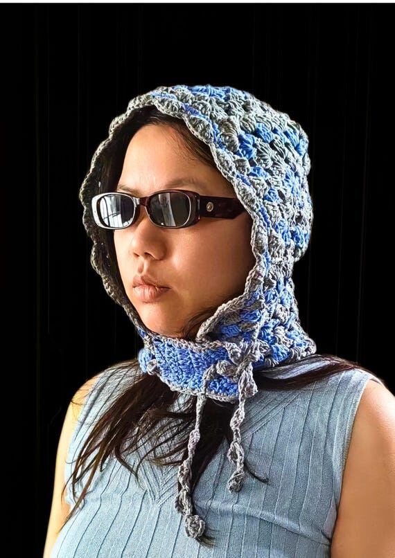 Handmade Crochet Cotton Balaclava: French Chi...