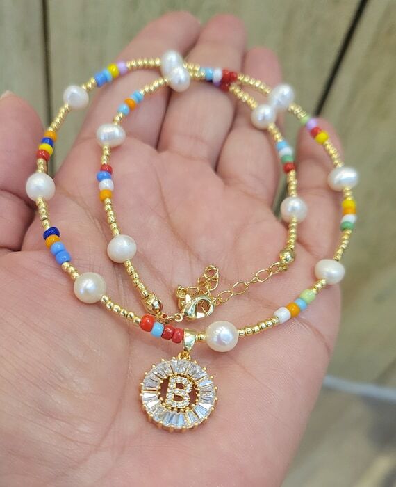 Letters necklace • all letters • natural ...
