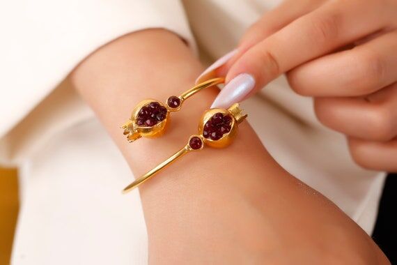 Pomegranete braclet ,Pomegranete Jewelry .bra...