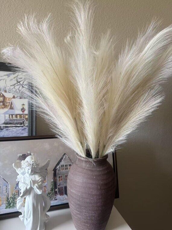Faux Pampas Grass: 31" Beige Artificial ...