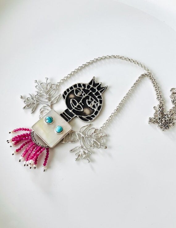 Sterling Silver woman with Wings Necklace: M...