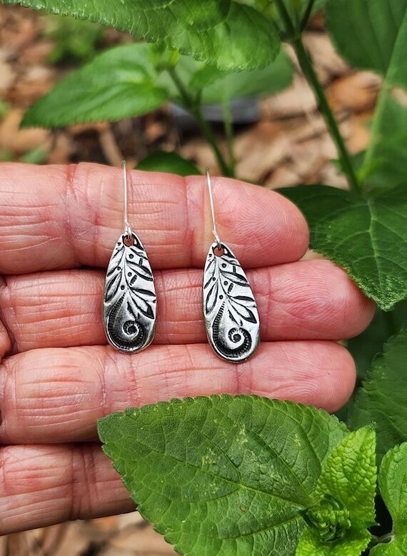 Jardin/Garden Antique Silver Earrings, Nature...