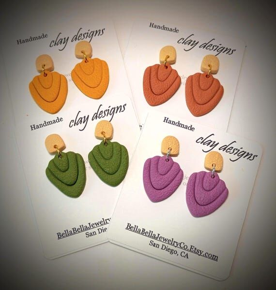 Beautiful Fall Pallet, Handmade Dangle Earrin...