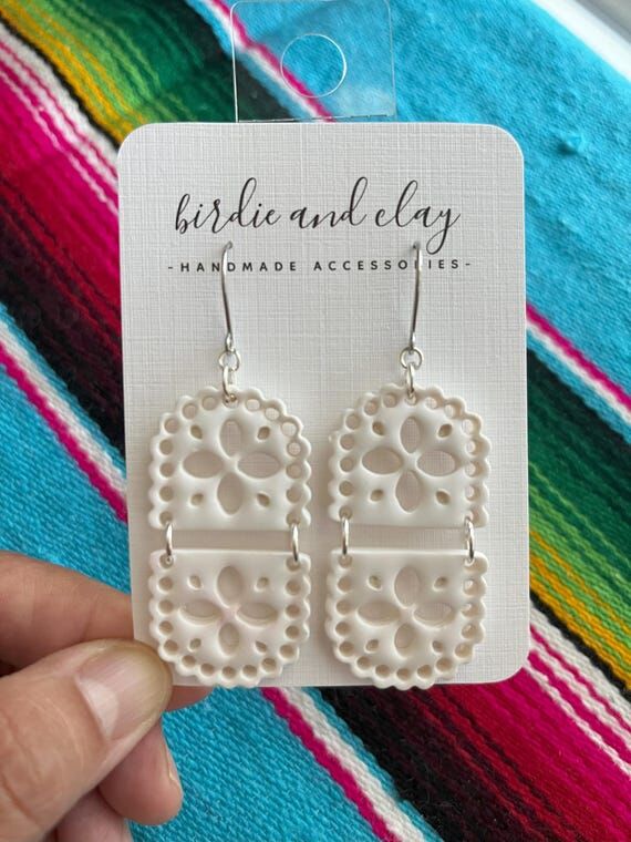 Handmade Papel Picado Earrings, Polymer Clay ...