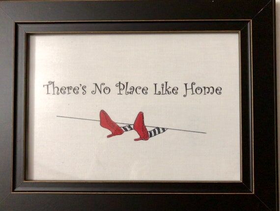 There's No Place Like Home - Framed Linen Pic...