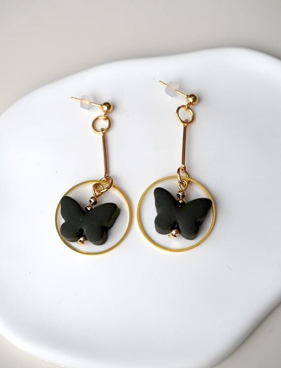 Handmade Butterfly Polymer Clay Earrings | Li...
