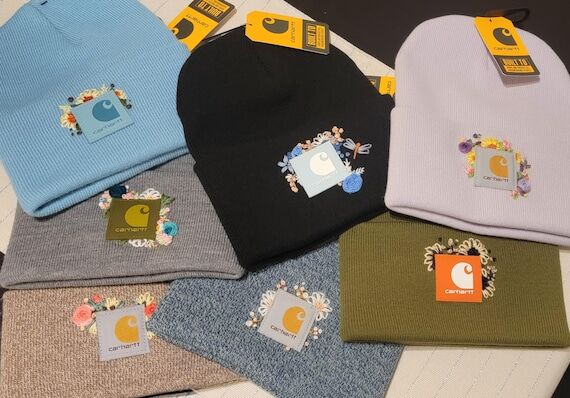 Brand Name Hand Embriodered Floral Beanie...