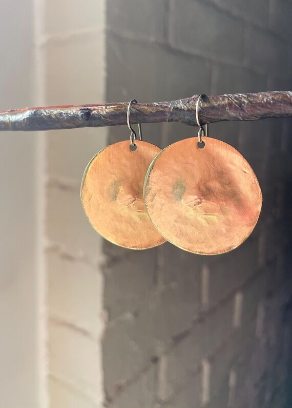 Amazonia 24K Large Gold Disk Earrings on Gold...