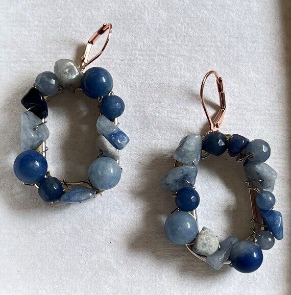 Blue stone earrings...