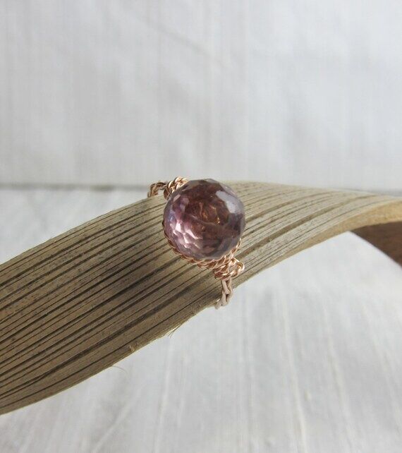 Ametrine 14K Rose Gold Filled Handmade Gem Wr...