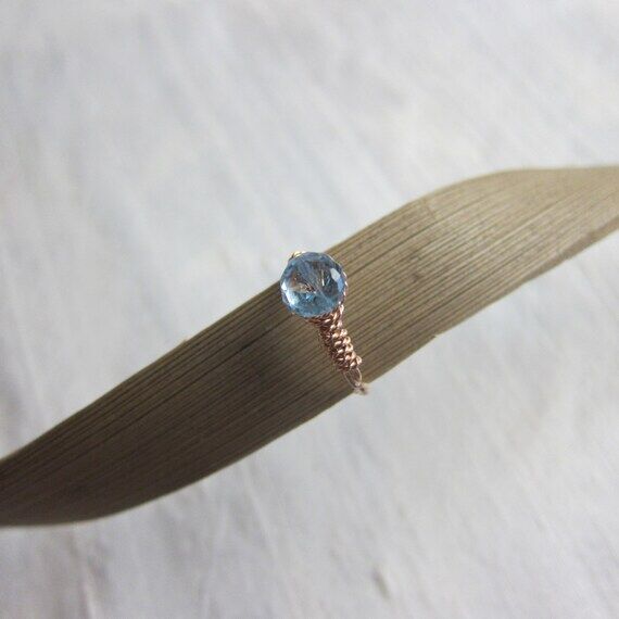 Sky Blue Topaz 14K Rose Gold Filled Handmade ...