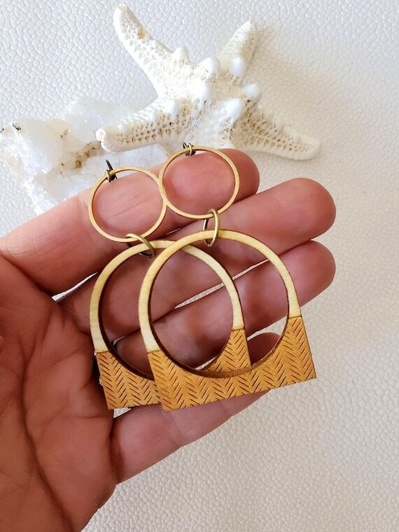 Colorful Stylish Hoop Earrings with Boho Vibe...