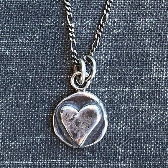 Dear Heart Necklace Sterling Silver Pendant N...