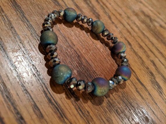 Druzy agate bracelet...