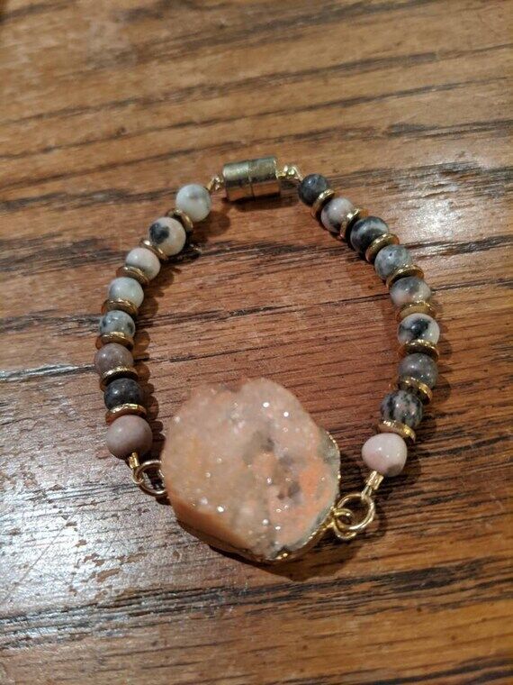 Pink druzy bracelet...