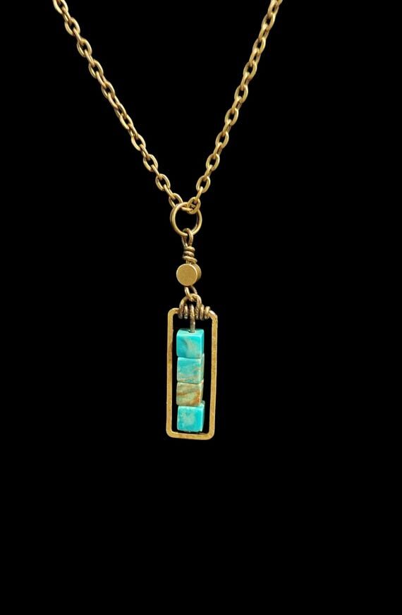 Ocean Jasper, Bronze, Handmade, Pendant, Chai...