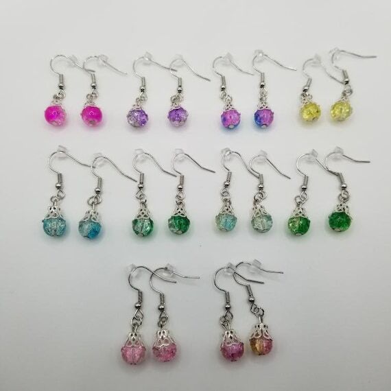 Glass Bead Earrings|Handmade Earrings|Handmad...