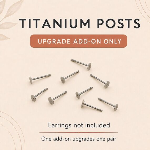 Titanium Earring Posts Upgrade | Hypoallergen...