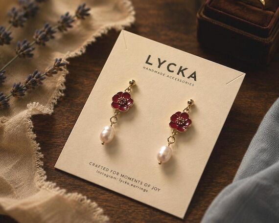 Freshwater Pearl Anemone Flower Earrings | Re...