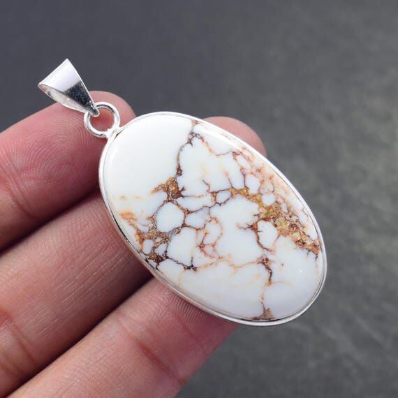 Wild Horse Jasper Sterling Silver Pendant Ova...
