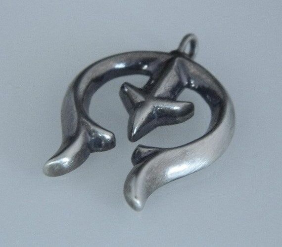 Native American Navajo Sterling Silver Naja P...