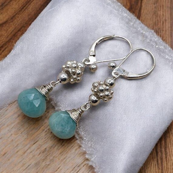Natural Amazonite Bright Sterling Silver (925...