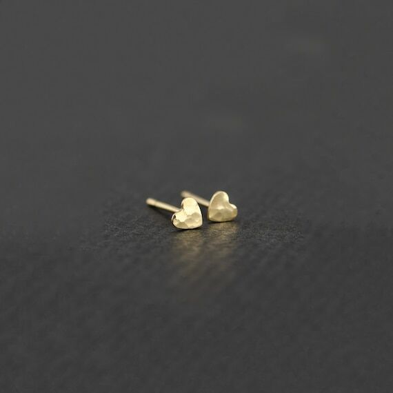 Tiny Heart Studs, 14K Gold-Filled or Sterling...