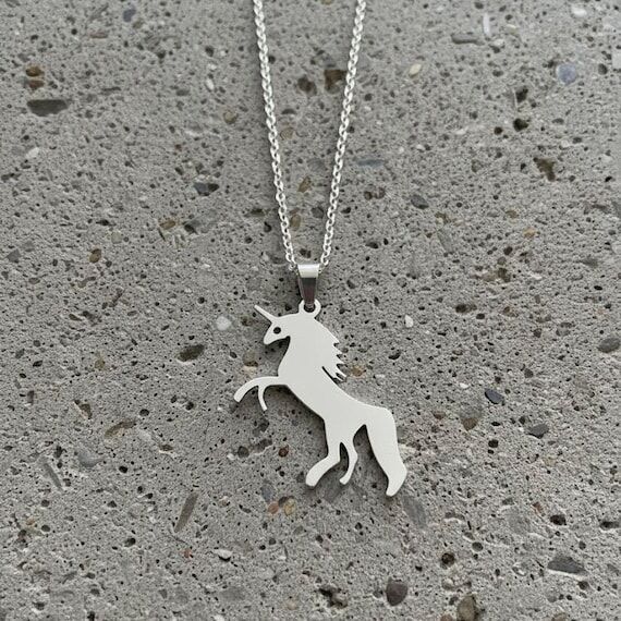 Unicorn Fantasy Necklace | Dainty Stainless S...
