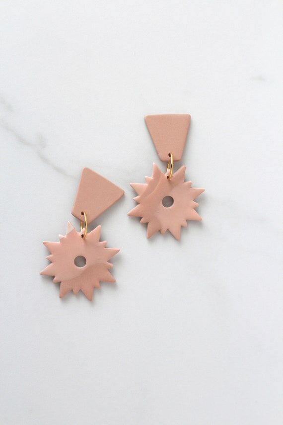 Handmade Polymer Clay Lyme Awareness Earrings...