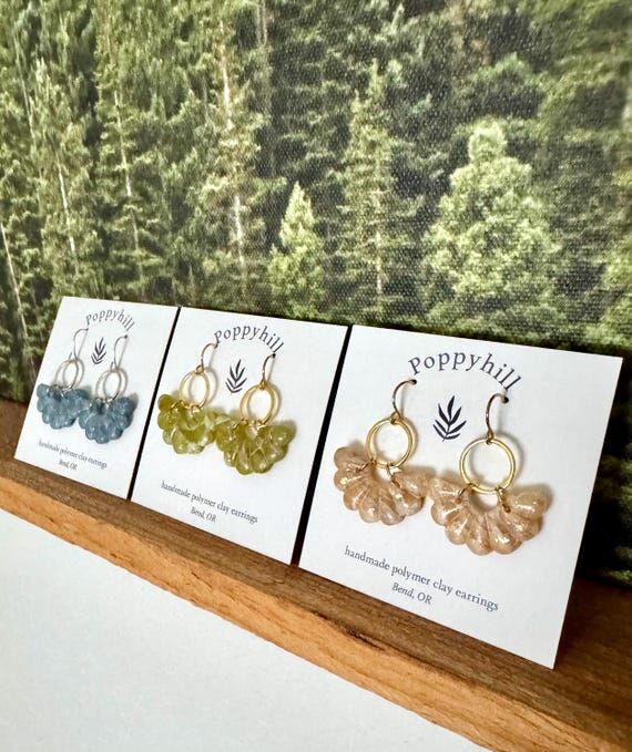 faux stone | lightweight earrings | handmade ...