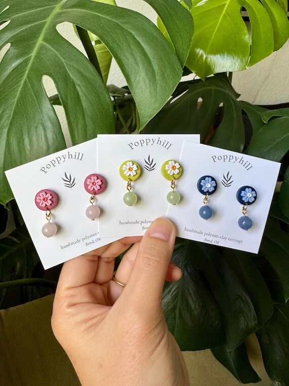 The Anita | stud dangle earrings | Handmade p...